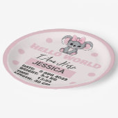 Baby Geboren Details Roze Koala Papieren Bordje (Gekanteld)