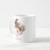 Baby geboren Fotocollage Nieuwe Moderne Mok (Voorkant links)