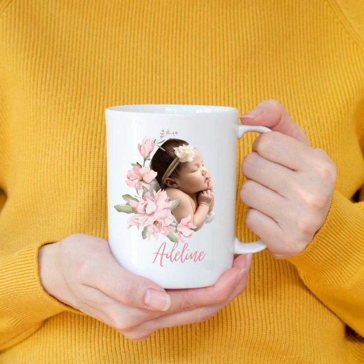 Baby geboren Fotocollage Nieuwe Moderne Mok