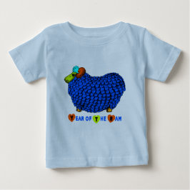 Baby Geboren in Ram Geit Jaar Blauw Bodysuit
