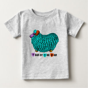 Baby Geboren in Ram Geit Jaar Turquoise Bodysuit