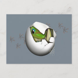 Baby Gecko in Egg Briefkaart