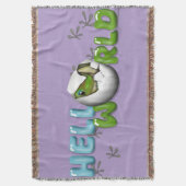 Baby Gecko in Egg  Deken (Voorkant Verticaal)