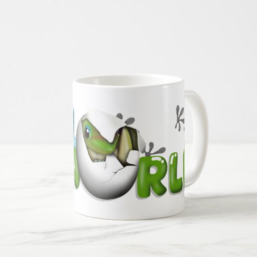 Baby Gecko in Egg  Koffiemok (Voorkant rechts)