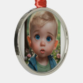 Baby gedrukt metalen ornament (Rechts)