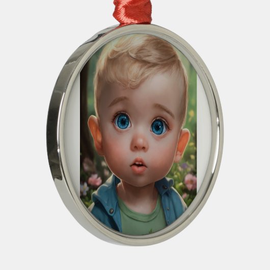 Baby gedrukt metalen ornament (Rechts)