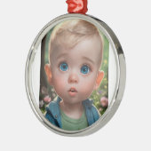 Baby gedrukt metalen ornament (Links)