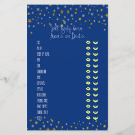 Baby geeft kleine ster Baby shower game