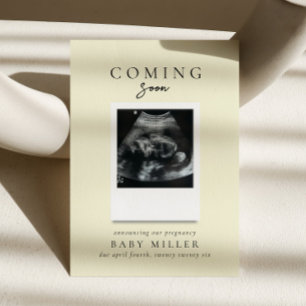 Baby Geel Komt Eraan Zwangerschapsaankondiging Kaart