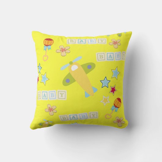 Baby Geel Sierkussen (Achterkant)