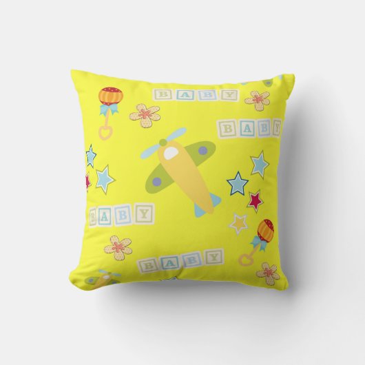 Baby Geel Sierkussen (Voorkant)
