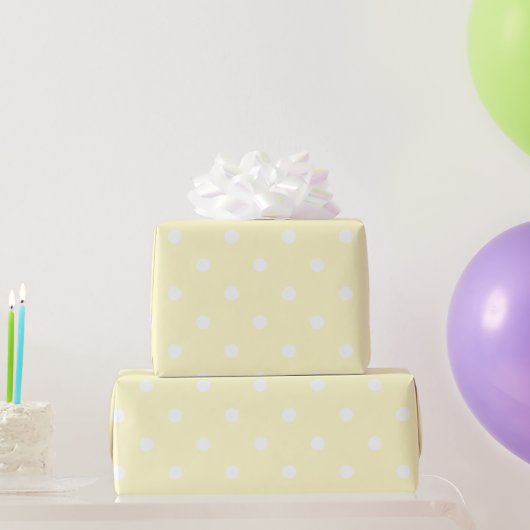Baby Geel Stippen Cadeaupapier (Feestgeschenken)