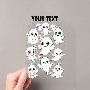 Baby Geesten Griezelig Schattig Halloween Sfeer Acryl Uitnodigingen