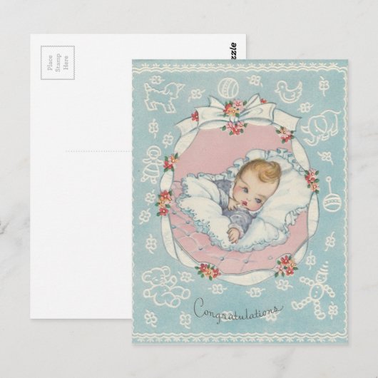  Baby gefeliciteerd Briefkaart (Voorkant / Achterkant)