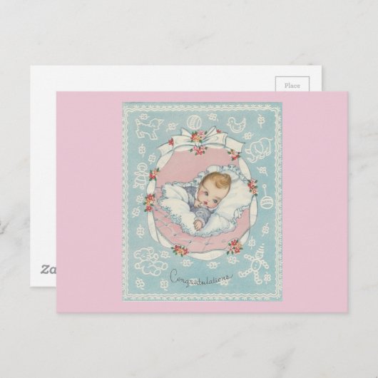  Baby gefeliciteerd Briefkaart (Voorkant / Achterkant)