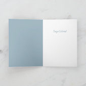 Baby gefeliciteerd grappig blauw wenskaart kaart (Binnen)