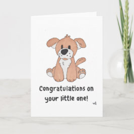 Baby Gefeliciteerd met de Puppy Kaart