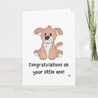 Baby Gefeliciteerd met de Puppy Kaart