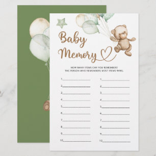 Baby Geheugen Teddy Bear Baby shower