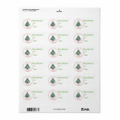 Baby Geit Kerstcadeau Label Sticker (Full Sheet)