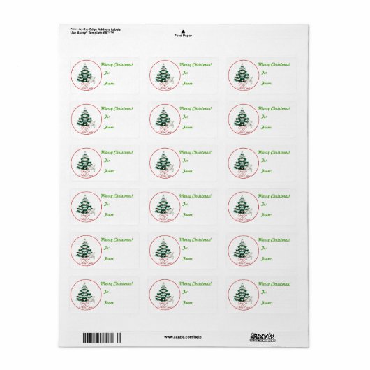 Baby Geit Kerstcadeau Label Sticker (Full Sheet)