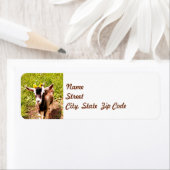 Baby Geit met bloemen - Retouradreslabel Etiket (Insitu)