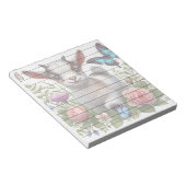 Baby Geit met kleurrijke vlinders en bloemen Notitieblok (Schuin)