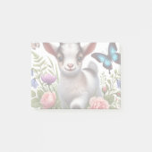 Baby Geit met kleurrijke vlinders en bloemen Post-it® Notes (Voorkant)