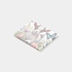 Baby Geit met kleurrijke vlinders en bloemen Post-it® Notes