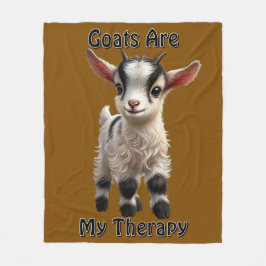 Baby Geit met pluizige vacht en heldere expressie Fleece Deken