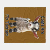Baby Geit met pluizige vacht en heldere expressie Fleece Deken (Voorkant (Horizontaal))