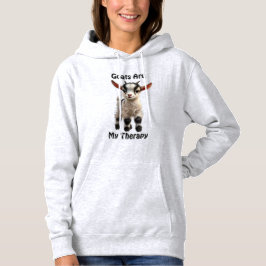 Baby Geit met pluizige vacht en heldere expressie Hoodie