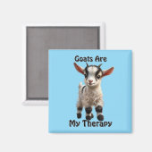 Baby Geit met pluizige vacht en heldere expressie Magneet (Voorkant / Achterkant)