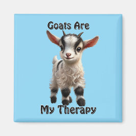 Baby Geit met pluizige vacht en heldere expressie Magneet