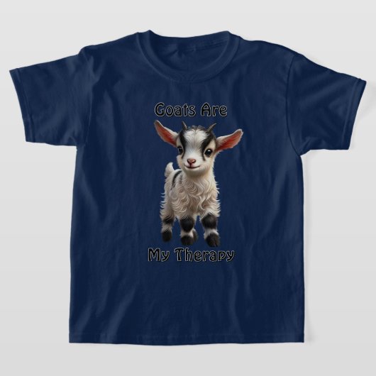 Baby Geit met pluizige vacht en heldere expressie T-shirt (Laagn)