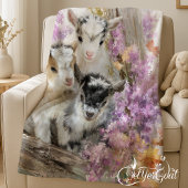 Baby Geiten in Herfst Bladerland 9 Fleece Deken