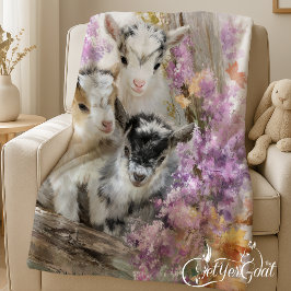 Baby Geiten in Herfst Bladerland 9 Fleece Deken
