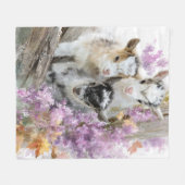 Baby Geiten in Herfst Bladerland 9 Fleece Deken (Voorkant (Horizontaal))