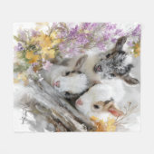 Baby Geiten in Herfst Foliage 10 Fleece Deken (Voorkant (Horizontaal))