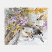 Baby Geiten in Herfst Foliage 14 Fleece Deken (Voorkant (Horizontaal))