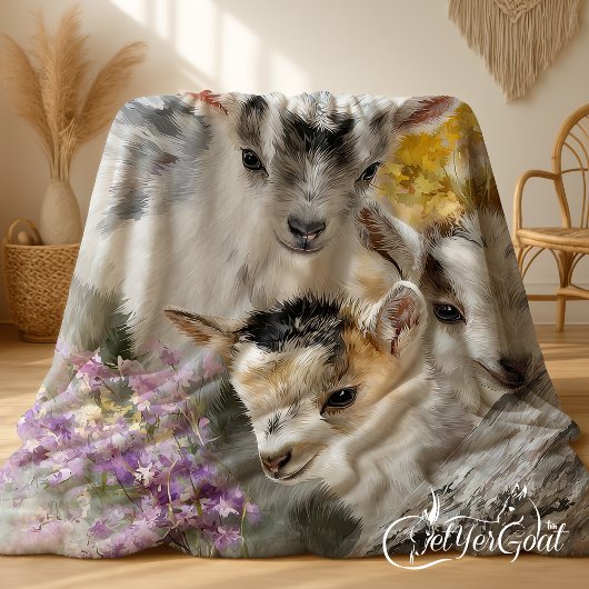 Baby Geiten in Herfst Foliage 4 Fleece Deken