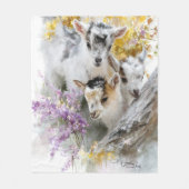 Baby Geiten in Herfst Foliage 4 Fleece Deken (Voorkant)