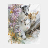 Baby Geiten in Herfst Foliage 5 Fleece Deken (Voorkant)
