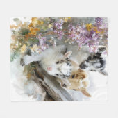 Baby Geiten in Herfst Foliage 5 Fleece Deken (Voorkant (Horizontaal))