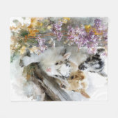 Baby Geiten in Herfst Foliage 5 Fleece Deken (Voorkant (Horizontaal))