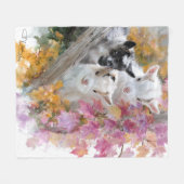 Baby Geiten in het najaar Foliage 3 Fleece Deken (Voorkant (Horizontaal))