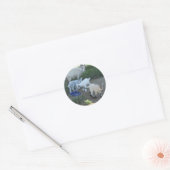 Baby Geitenfamilie Ronde Sticker (Envelop)