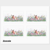 Baby Geitte in Bloemveld Rechthoekige Sticker (Vel)