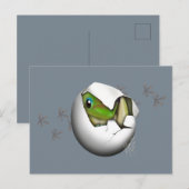 Baby gekko in ei briefkaart (Voorkant / Achterkant)