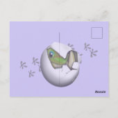 Baby gekko in ei briefkaart (Achterkant)